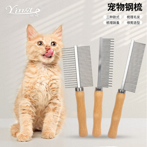 Wholesale Pet Comb Dematting Comb Wooden Flea Removal Grooming Comb for Dogs and Cats