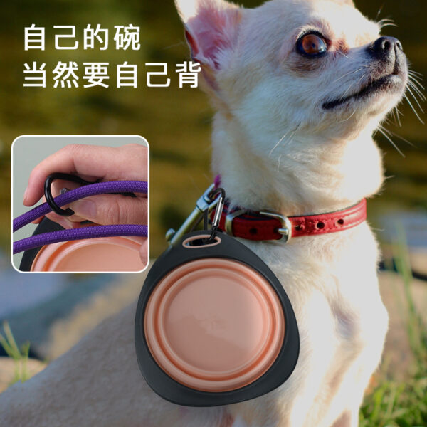 Pet Bowl Tableware Portable Collapsible Bowl Outdoor Travel Cat Dog Food Bowl