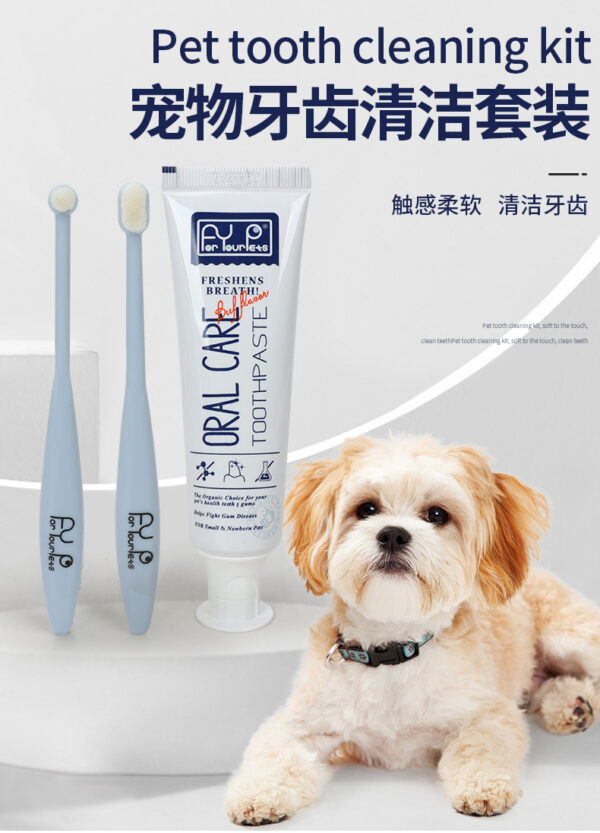 Pet Toothpaste Pet Dental Cleaning Kit Dog and Cat Toothpaste Set